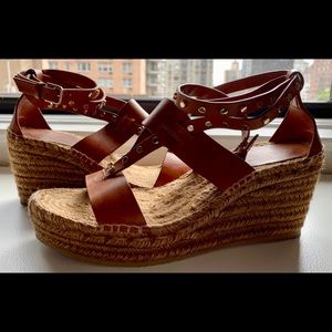 JIMMY CHOO DANICA WEDGE ESPADRILLES SZ 39.5 (US9)